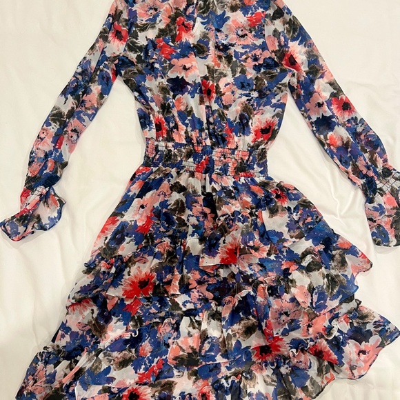 Revolve MISA Los Angeles Savanna Dress Tie Dye Floral XS MSRP $326 - Picture 8 of 8